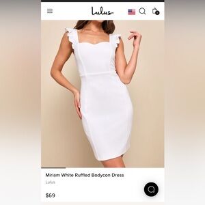 Lulu’s white dress, never worn. Size medium